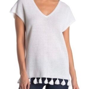 Tommy Bahama White Knit Tunic /Beach Bathing Suit Coverup size medium large